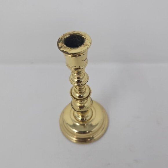Vintage Baldwin Brass Candlestick Candle Holder Small Taper 4.5" Colonial - Picture 2 of 5